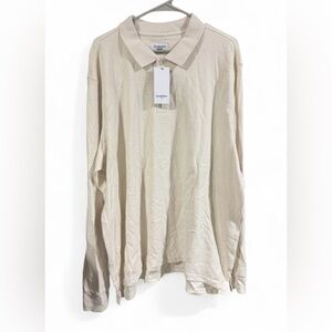 Size XXL Goodfellow & Co Men's Beige Polo Shirt